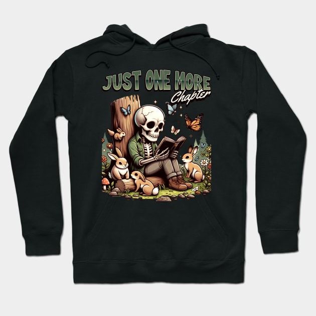 Just One More Chapter Skeleton Reading Hoodie by Hypnotic Highs